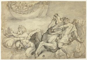 Neptun beruhigt den von Äolus gegen Aeneas entfesselten Sturm ("Quos Ego")