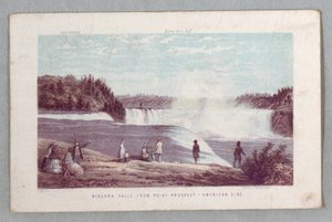 Niagarafälle vom Aussichtspunkt - Amerikanische Seite aus Die Fälle von Niagara: Ein vollständiger Führer von Unknown artist