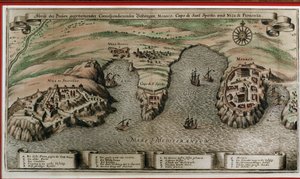 Nizza, Villefranche und Monaco im 17. Jahrhundert (geografischer Ausschnitt)