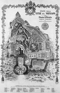 Offizielle Karte des Staates Vatikanstadt