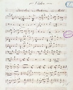 Eröffnungsseite der Oper Stratonice von Mehul (1792) von Unknown artist