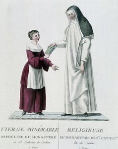 Waise und religiöse elende Jungfrau des Klosters St. Catherine des Cordiers in Rom von Unknown artist