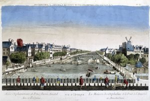 Waisenhaus und Amstelbrücke in Amsterdam - Optische Ansicht von Unknown artist