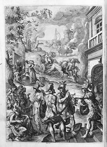 Ovid - Illustration für Buch 15 - (P. Ovidii Nasonis Metamorphose libri XV mit Anmerkungen von Thomas Farnaby (Farnabia) (1575-1647))