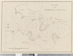 Seite 37c Plan des Hafens von St. Lucia von Unknown artist