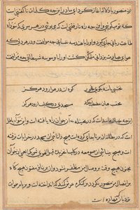 Seite aus Geschichten eines Papageis (Tuti-nama): Textseite von Unknown artist