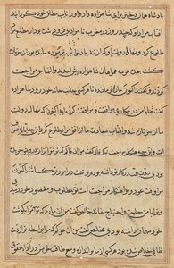 Seite aus Geschichten eines Papageis (Tuti-nama): Textseite von Unknown artist