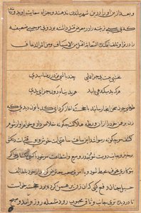 Seite aus Geschichten eines Papageis (Tuti-nama): Textseite von Unknown artist
