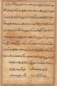 Seite aus Geschichten eines Papageis (Tuti-nama): Textseite von Unknown artist