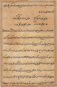 Seite aus Geschichten eines Papageis (Tuti-nama): Textseite von Unknown artist