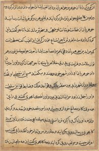 Seite aus Geschichten eines Papageis (Tuti-nama): Textseite von Unknown artist