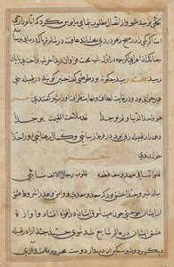 Seite aus Geschichten eines Papageis (Tuti-nama): Textseite von Unknown artist