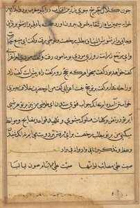 Seite aus Geschichten eines Papageis (Tuti-nama): Textseite von Unknown artist