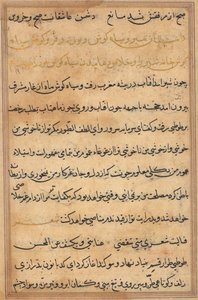 Seite aus Geschichten eines Papageis (Tuti-nama): Textseite von Unknown artist