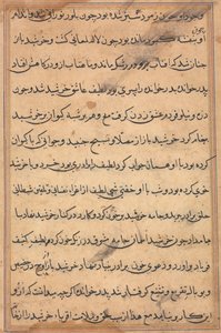 Seite aus Geschichten eines Papageis (Tuti-nama): Textseite von Unknown artist