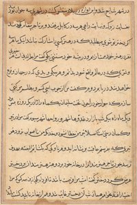 Seite aus Geschichten eines Papageis (Tuti-nama): Textseite von Unknown artist