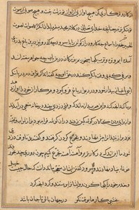 Seite aus Geschichten eines Papageis (Tuti-nama): Textseite von Unknown artist