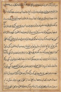 Seite aus Geschichten eines Papageis (Tuti-nama): Textseite von Unknown artist