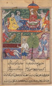 Seite aus Geschichten eines Papageis (Tuti-nama): Textseite von Unknown artist