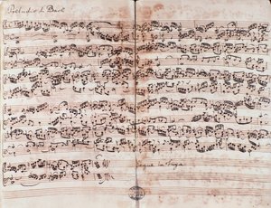 Seite des Präludiums in C aus Das wohltemperierte Klavier von Johann Sebastian Bach von Unknown artist