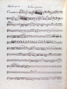 Seite der Partitur der Ouvertüre von Alruna von Unknown artist