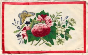 Malerei Neun aus dem illustrierten Buch der Blumen und Schmetterlinge von Unknown artist
