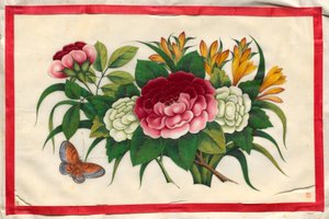 Malerei Zehn aus dem illustrierten Buch der Blumen und Schmetterlinge von Unknown artist