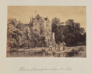 Schloss Reinhardsbrunn - vom See aus von Unknown artist