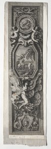 Tafel mit Vignette der Flucht nach Ägypten von Unknown artist