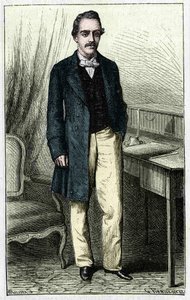Paul du Chaillu (1837-1903), französischer Entdecker von Äquatorialafrika.