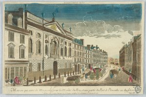 Guckkasten, Maison Quiserie de Magasins, für die Marine des Königs, und ein Teil des Hafens von Plymouth in England von Unknown artist