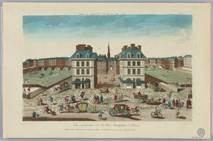 Guckkasten, Vue Perspective de la Place Dauphine in Paris, Nr. 71 von Unknown artist