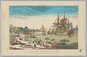 Guckkasten, Vue Perspective des Bassins du Port de Brest, Nr. 24 von Unknown artist