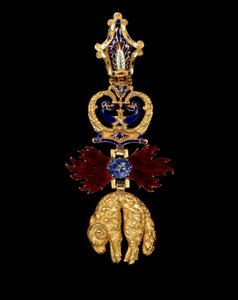 Anhänger des Ordens vom Goldenen Vlies, gegründet von Philipp dem Guten, Herzog von Burgund im Jahr 1430. Es ist ein Überrest von Widder und Flammen. 1856 Paris, Museum der Ehrenlegion von Unknown artist