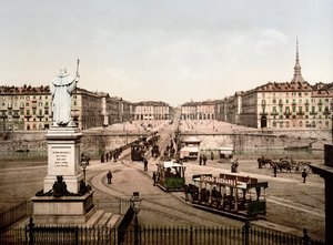 Piazza Vittorio Emanuele in Turin (Italien) im Jahr 1890 von Unknown artist