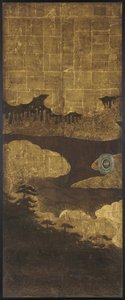 Kiefern, Wasser und Wolken von Unknown artist