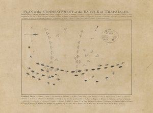 Plan des Beginns der Schlacht von Trafalgar von Unknown artist