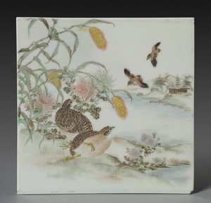 Plakette mit Wachtel von Unknown artist