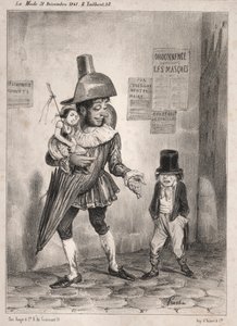 Pochades de carnaval: Vois-tu, si ton maître est bien content de toi et si tu as le prix de sagesse cette année! je te laisserai déguiser en paillasse! ...l