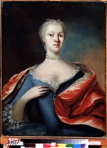 Porträt der Prinzessin Charlotte Christine von Braunschweig-Wolfenbüttel, Ehefrau des Zarewitsch Alexei von Russland