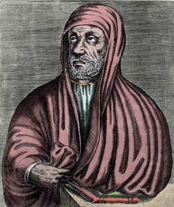 Porträt von Abu Ali al Husain ibn Abdallah ibn Sina (Avicenna) (980-1037), iranischer Arzt. Gravur des 17. Jahrhunderts.