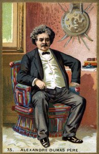 Porträt von Alexandre Dumas Vater (1802 - 1870). Chromolithographie des späten 19. Jahrhunderts. von Unknown artist