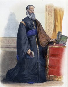 Porträt von Ambroise Paré, französischer Arzt und Chirurg (1509-1590). - in "Le Plutarque français", Ed. Mennechet, Paris