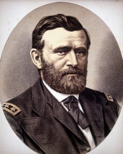 Porträt des amerikanischen Generals und Staatsmannes Ulysses Simpson Grant (1822 - 1885)