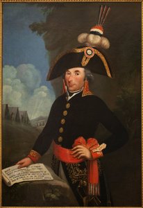 Porträt von Andre Massena (1758-1817, Herzog von Rivoli und Prinz von Essling, Marschall des Empire), in Uniform eines Divisionsgenerals. Anonymes Gemälde, 1796, Porträt von Unknown artist