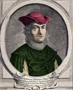 Porträt von Baruch Spinoza (1632-1677), niederländischer Philosoph. Auch bekannt als Bento de Espinosa oder Benedictus de Spinoza oder Benoit de Spinoza. Gravur des 18. Jahrhunderts
