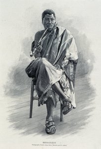 Porträt von Behanzin (1844-1900), König von Dahomey (heutiges Benin).