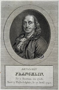 Porträt von Benjamin Franklin, amerikanischer Politiker und Physiker (1706-1790) von Unknown artist