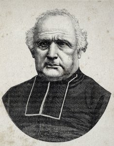 Porträt von Bischof Peyramale, Priester von Lourdes (1811 - 1877) - in „Les Contemporains“, n.d. Ende 19. Jahrhundert von Unknown artist