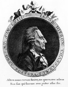 Porträt von Casanova (1725 - 1798) - Porträt im Frontispiz, in „Geschichte meiner Flucht aus den Gefängnissen der Republik Venedig“, geschrieben in Dux in Böhmen von Unknown artist